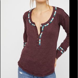 Free People Rainbow Thermal Top